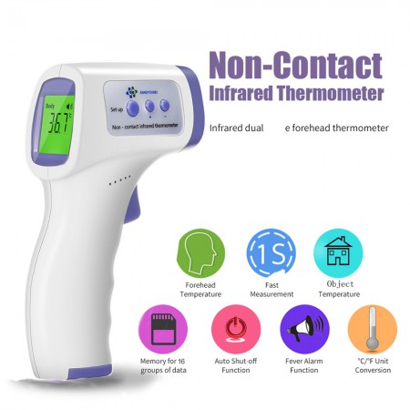 Digitale contactloze infraroodthermometer IR-thermometer Infrarood voorhoofdthermometer