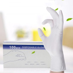 100st Wegwerp Latex Medische Handschoenen Universele Schoonmaak Vingerhandschoenen Latex Beschermende Thuisvoeding