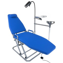Greeloy Draagbare tandartsstoel met LED koud licht en instrumentenblad GU-P109