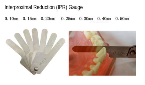 2 Sets tandheelkundig orthodontisch interproximaal rooduction IPR-meter heen en weer bewegend systeem