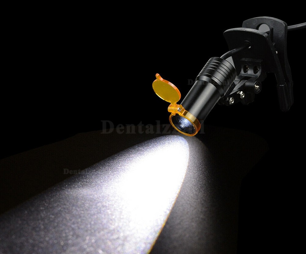 Dental Medisch 5W LED hoofdlamp met filter clip-on koplamp voor bril zwart