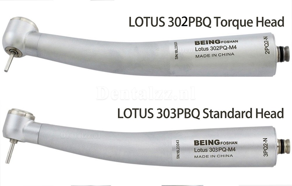 Being Lotus 302 / 303PQ Hoge snelheid Turbine Handstuk Compatibel NSK (zonder snelkoppeling)