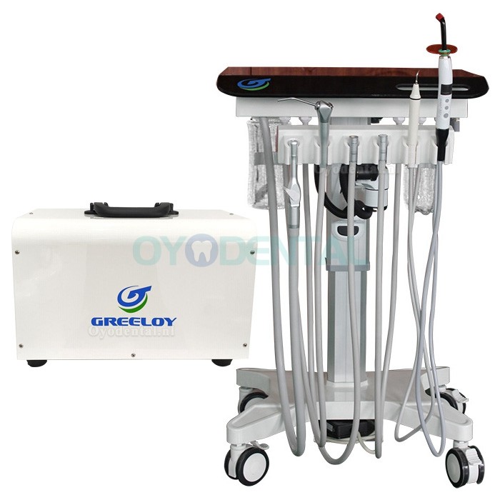 Greeloy GU-P302S Tandheelkundige beweegbare aangepaste behandelEenheidwagen + ultrasone scaler + luchtCompressor GU-P300