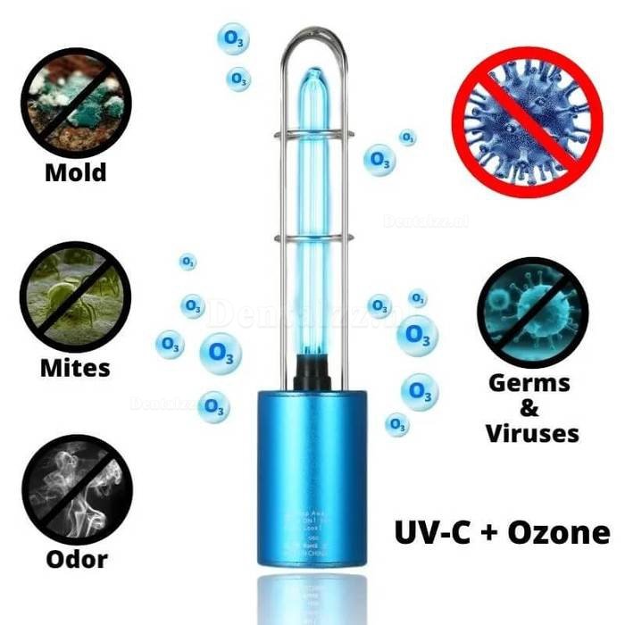 Oplaadbare draagbare UV + Ozonet desinfectielamp Huis Auto Slaapkamer