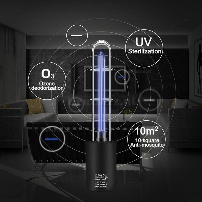 Oplaadbare draagbare UV + Ozonet desinfectielamp Huis Auto Slaapkamer