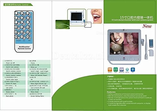 15 inch bedrade tandheelkundige monitor Intra-oraal camerasysteem VGA + VIDEO-poort met LCD-houder MD1500