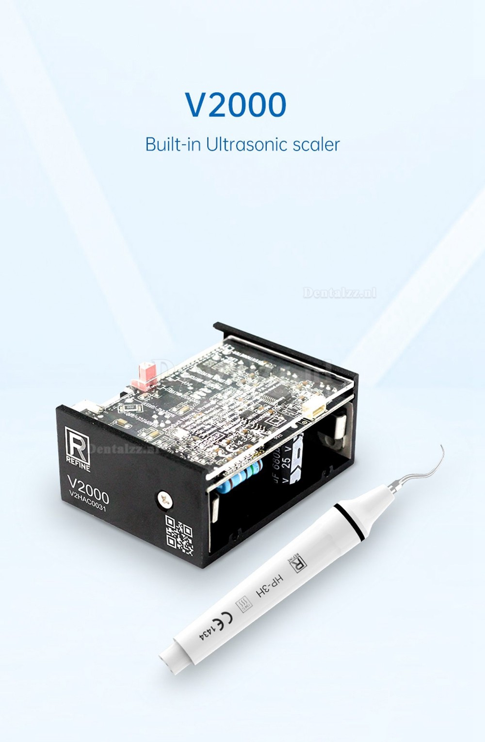 Refine V2000 Ingebouwde ultrasone scaler handstuk voor tandartsstoel compatibel met SATELEC